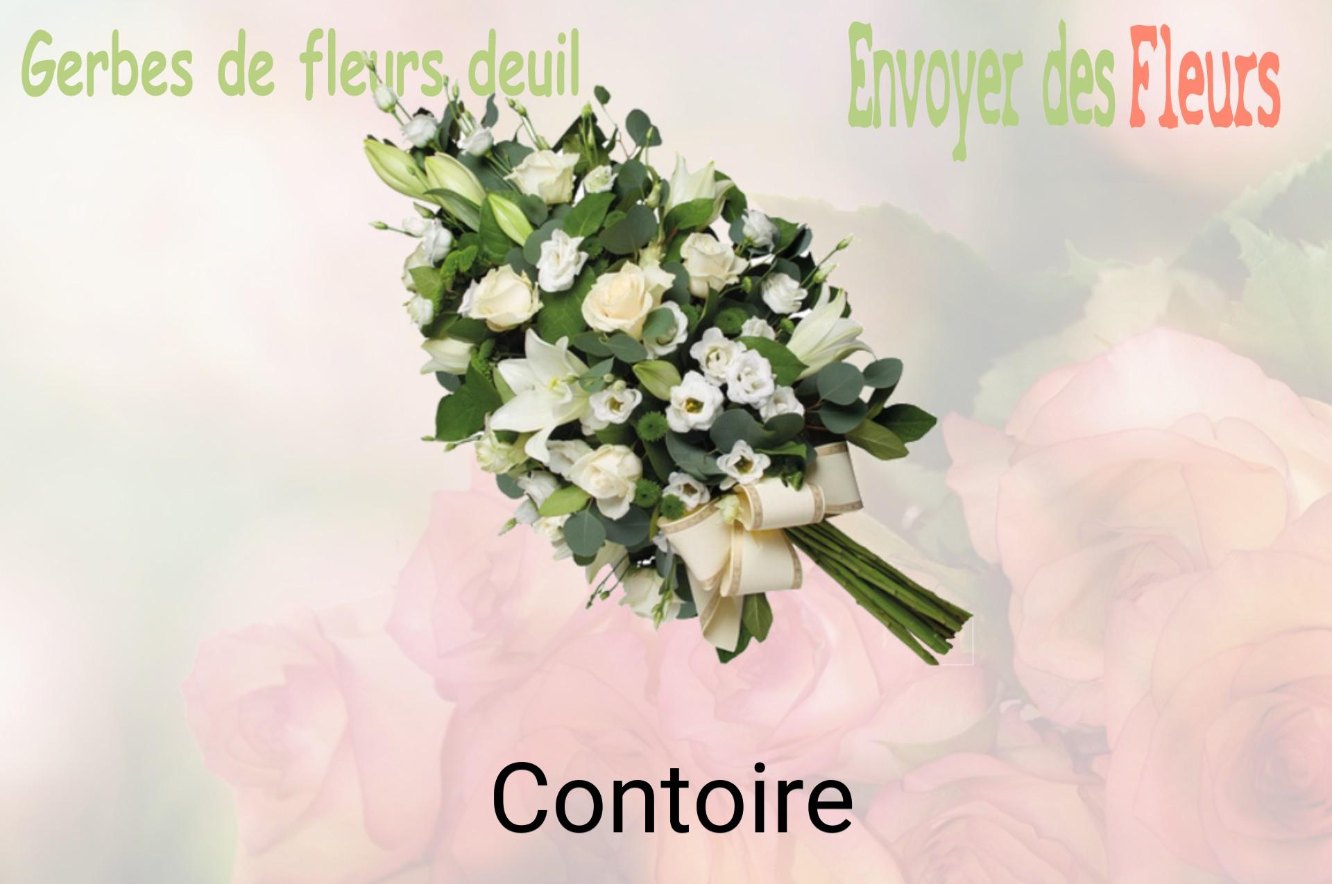 Gerbe de fleurs de deuil livrée à Contoire